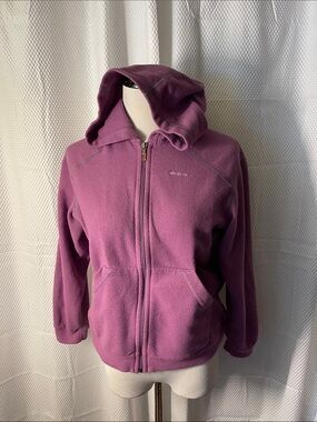 Patagonia Plum Zip-Up Fleece Hoodie girls size medium 10